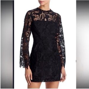 Bloomingdales Aqua Long Sleeve Lace Mini Dress , Medium, Excellent condition